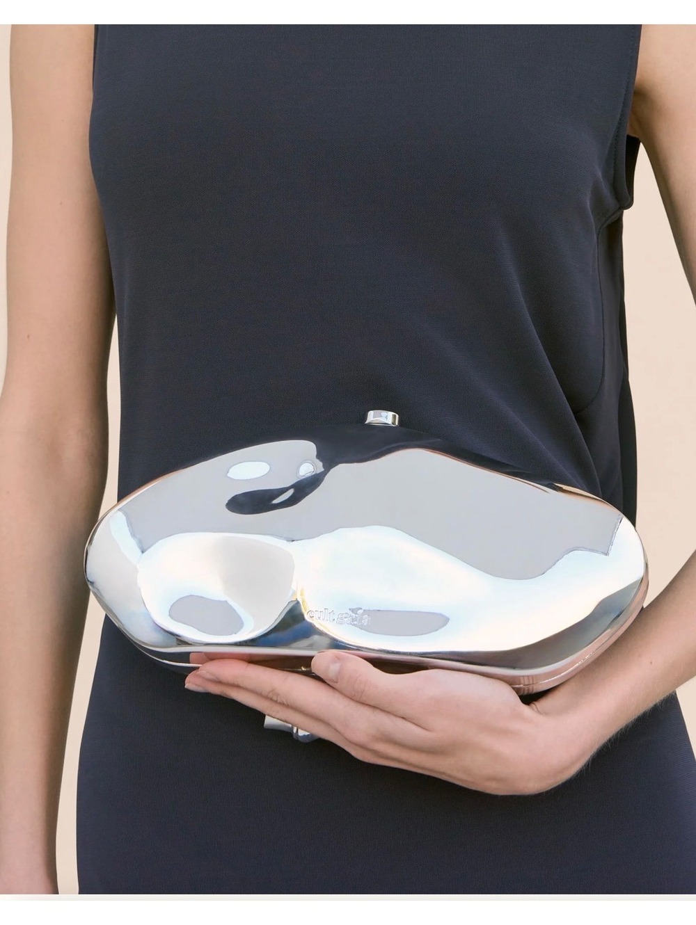 (FLAW) caldera clutch in shiny silver CULT GAIA SEE NOTES $598